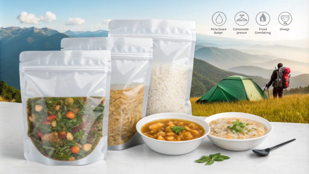 High-quality food packaging with airtight seal, clear product labeling, sleek design, durable material, freshness preservation, user-friendly resealable feature, sustainable packaging, modern graphics, convenient for storage, premium product presentation.